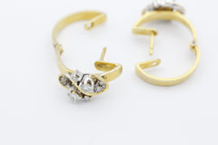 Wunderschöner Ohrschmuck Ohrringe aus 585 / 14k Gelbgold mit Brillanten
