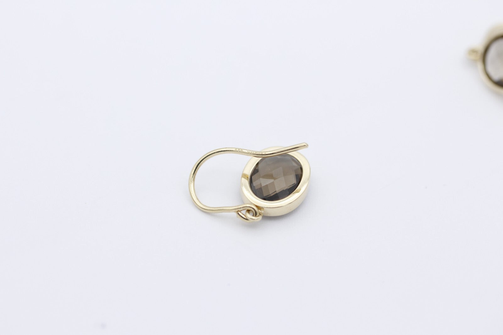 Christ Damen Ohrhänger Ohrschmuck 585er Gelbgold mit je ein Rauchquarz