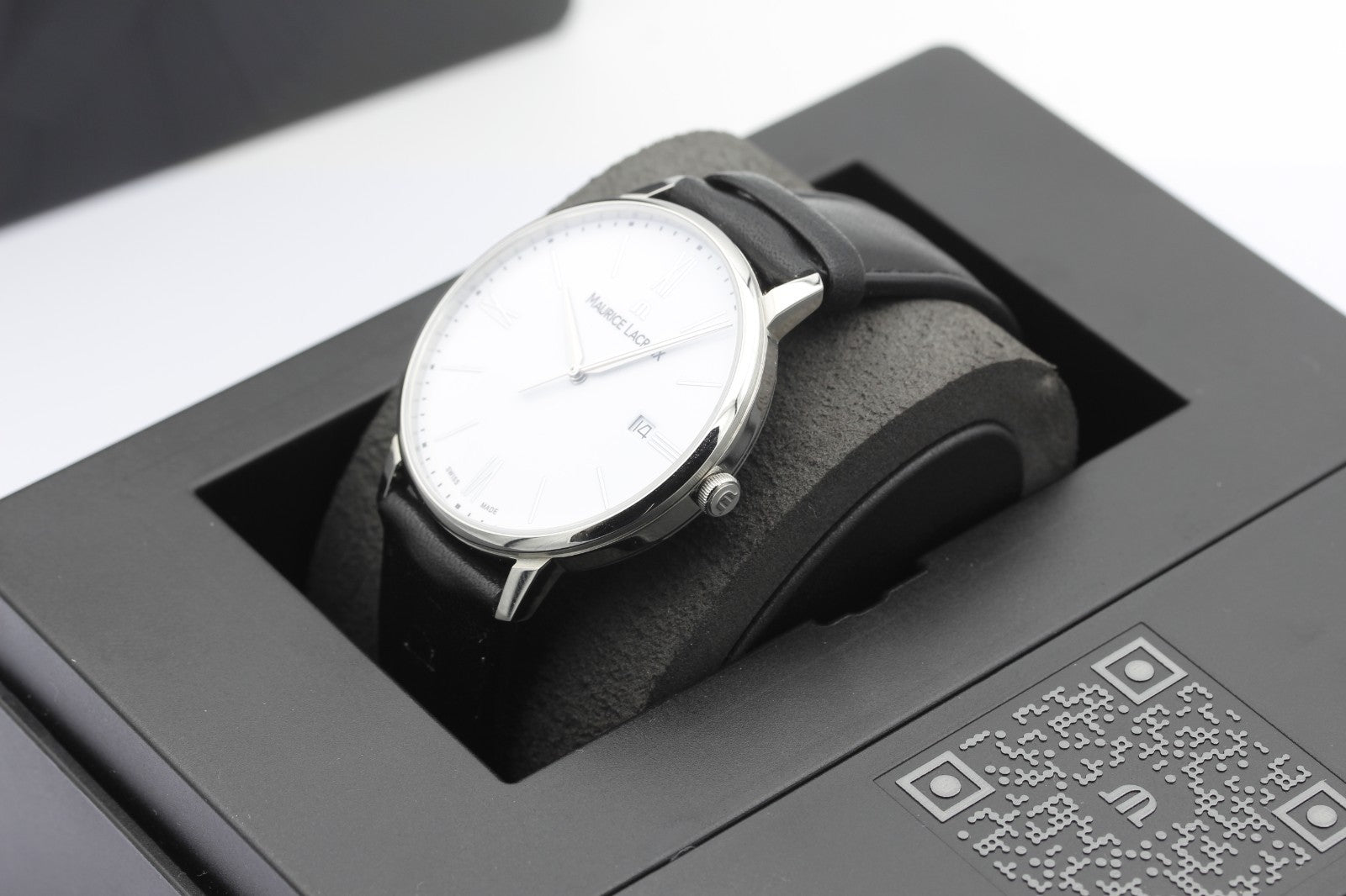 Maurice Lacroix Unisexuhr Eliros EL 1118 Edelstahl Leder Schwarz mit OVP