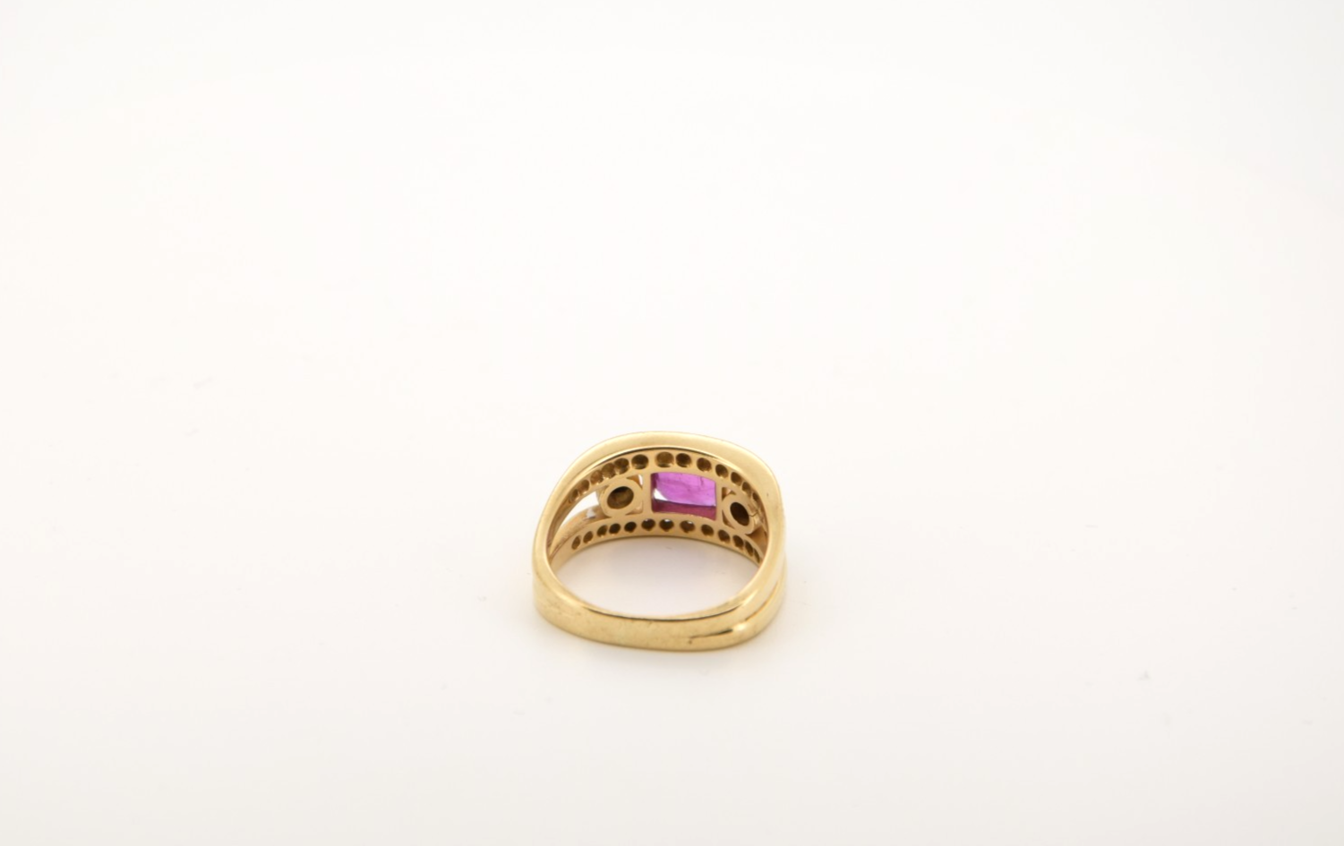Exklusiver Designer-Ring 18k (750) Gold mit Edelstein & Brillanten Juwelenring