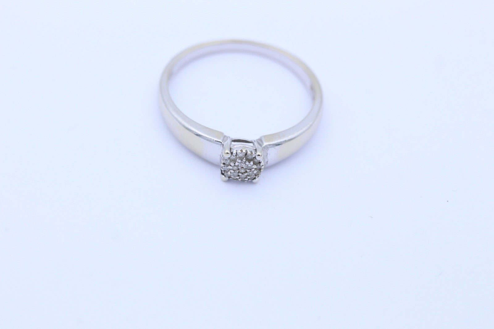 Schöner Damen Ring aus 585 / 14k Weißgold mit Brillanten ca. 0,10 ct. | Gr. 63