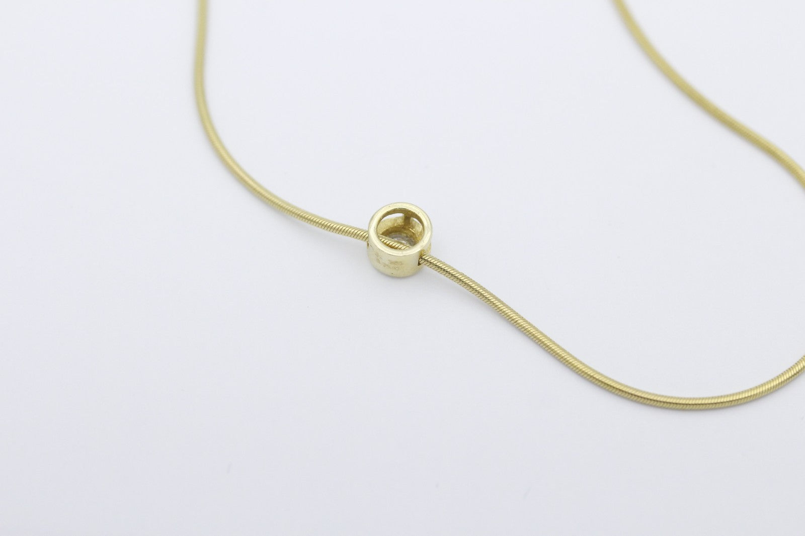 Zarte Halskette mit Diamant Anhänger aus 585 / 14k Gelbgold Brillant 0,15 ct.