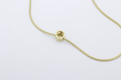 Zarte Halskette mit Diamant Anhänger aus 585 / 14k Gelbgold Brillant 0,15 ct.