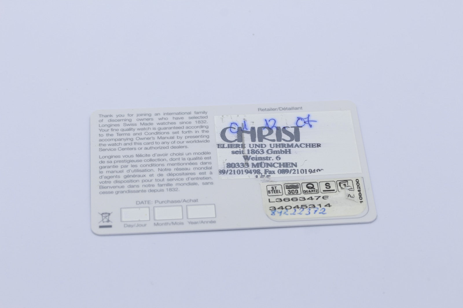 Longines Hydro Conquest Quarz Herrenuhr L3.663.4 Edelstahl Silber 41mm