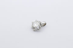 Eleganter Weißgold 585 / 14k Anhänger mit ein Altschliff-Diamant ca. 1,20 ct.