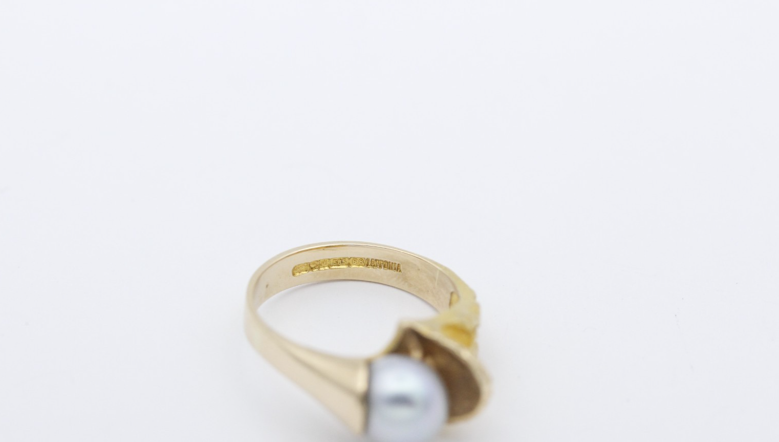 Lapponia Ring Gelbgold aus 585 / 14 Karat mit eine Perle | Gr. 54