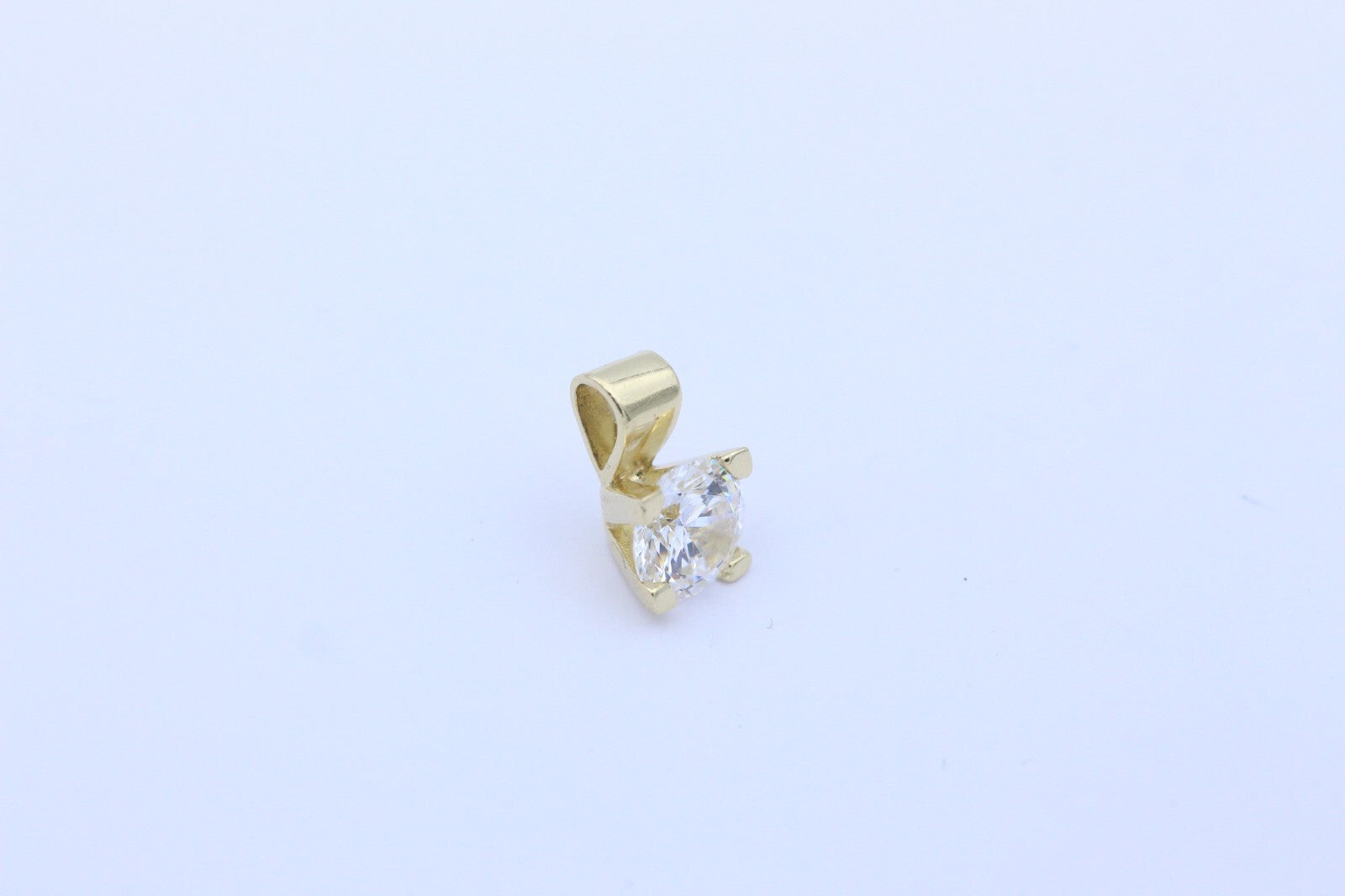 Wunderschöner Damen Anhänger aus 585 / 14k Gelbgold mit ein Zirkonia Edelstein