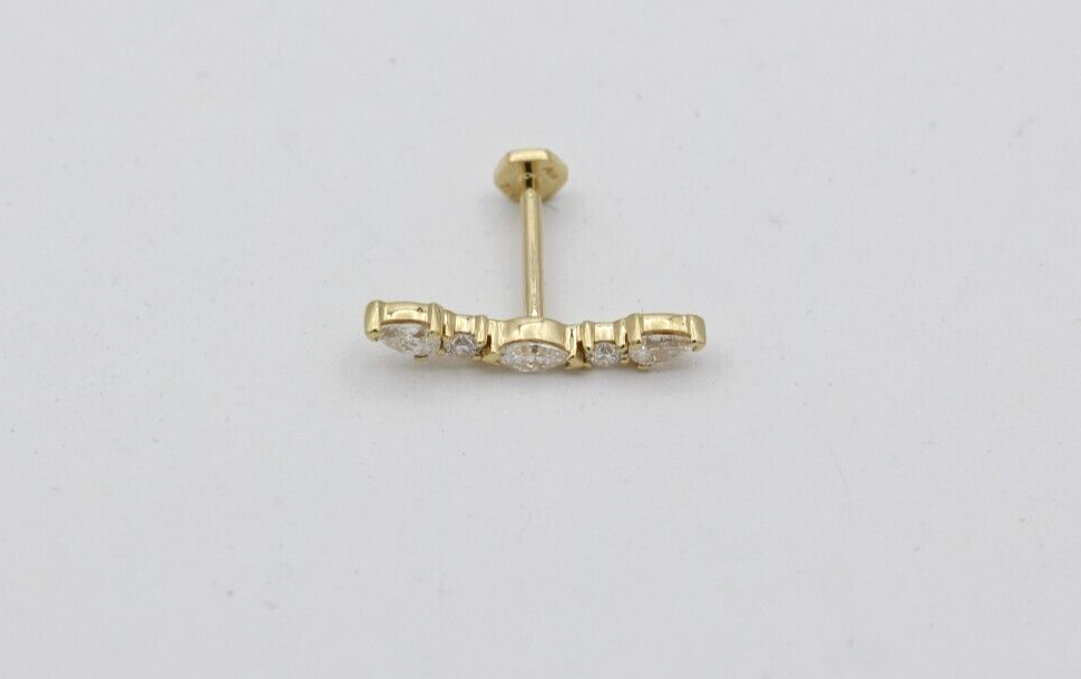 Thomas Sabo SABOTEUR Einzel Piercing Stecker 750er/18k Gelbgold mit Diamanten