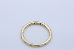 PANDORA Damen-Ring Tröpfchen Memory 585 Gelbgold Zirkonia Weiß Wie Neu Gr. 54