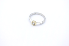 Hochwertiger Brillant Solitär Ring 585 14K Gold Bicolor 0,17 ct. Verlobungsring