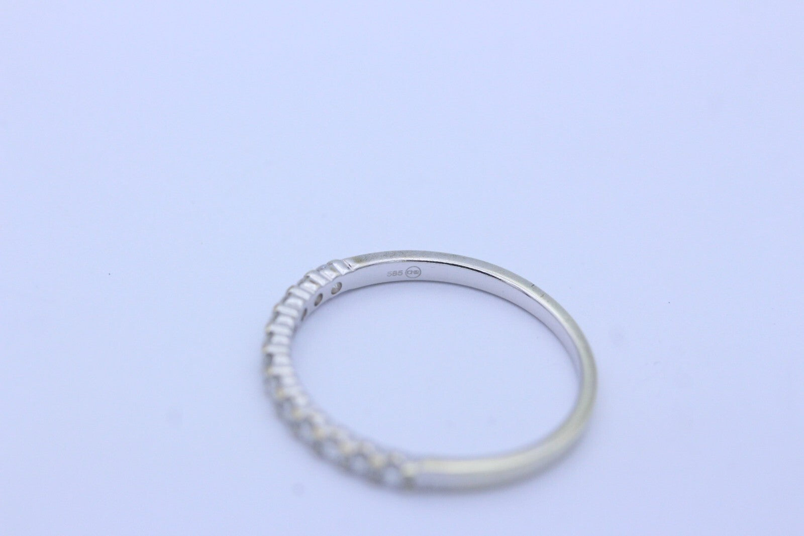 Zarter Christ Damen Ring Halb Memory Brillanten aus 585 / 14k Weißgold | Gr. 54