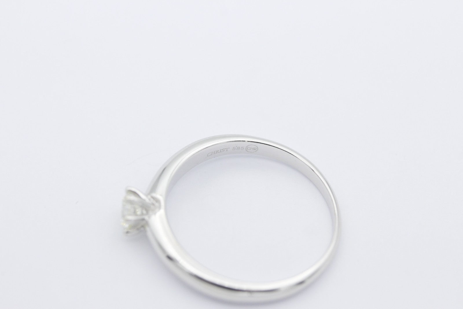 Schöner Christ Solitär Damen Ring 585 / 14k Weißgold mit ein Brillant 0,25 ct.