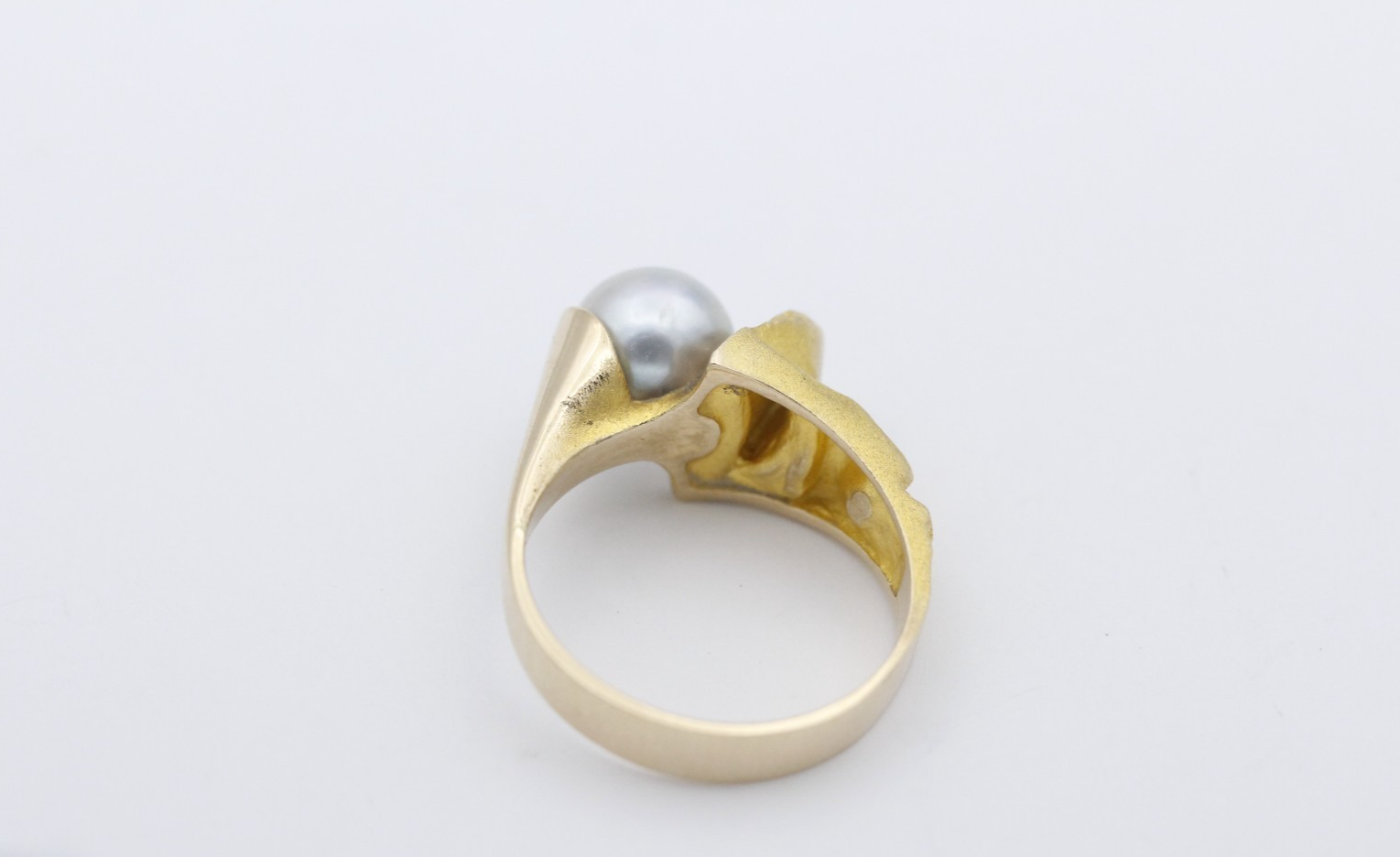 Lapponia Ring Gelbgold aus 585 / 14 Karat mit eine Perle | Gr. 54