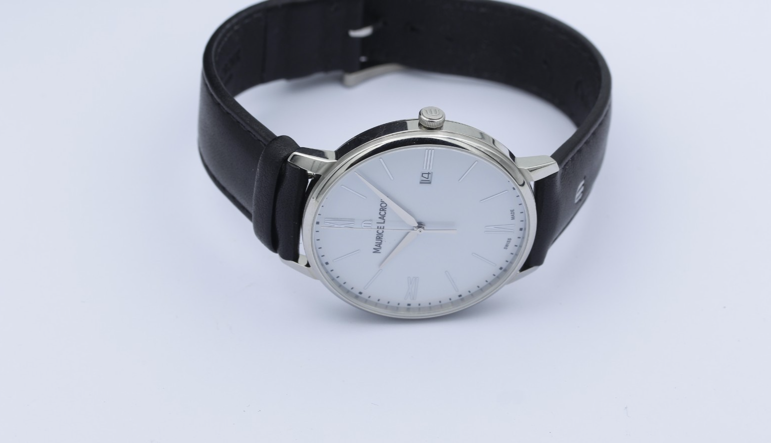 Maurice Lacroix Unisexuhr Eliros EL 1118 Edelstahl Leder Schwarz mit OVP