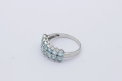 Schöner R&C Goldschmiedearbeit Damen Ring aus 750/18k Weißgold mit Aquamarine