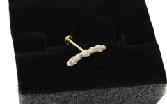 Thomas Sabo SABOTEUR Einzel Piercing Stecker 750er/18k Gelbgold mit Diamanten