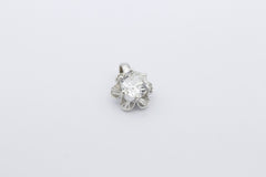 Eleganter Weißgold 585 / 14k Anhänger mit ein Altschliff-Diamant ca. 1,20 ct.