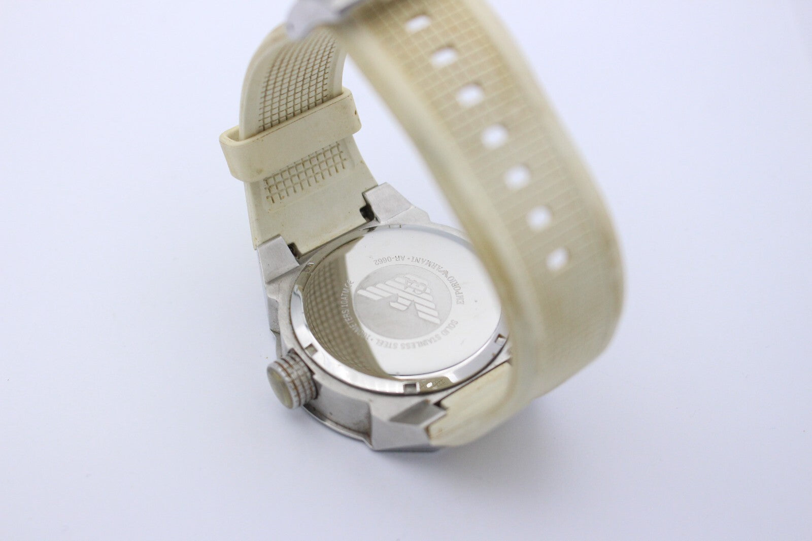 Emporio Armani AR-0662 Sport Herrenuhr Edelstahl Gummiband 45 mm