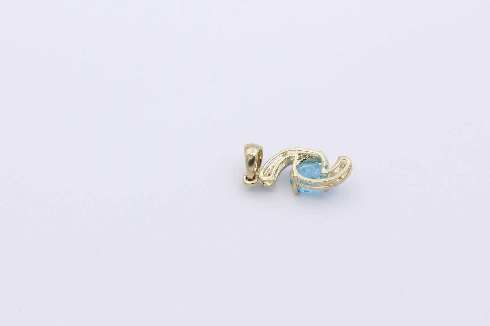 Juwelen Damen Anhänger aus 375 / 9k Gelbgold mit ein Topas & Diamanten