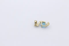 Juwelen Damen Anhänger aus 375 / 9k Gelbgold mit ein Topas & Diamanten