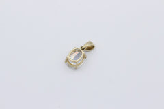 Damen Anhänger aus 375 / 9k Gelbgold mit ein Farbstein & Diamant