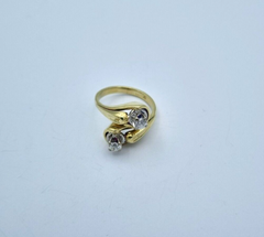 Wunderschöner Damen Diamant Altschliff + Brillant Ring aus 585er Gelbgold Gr. 53
