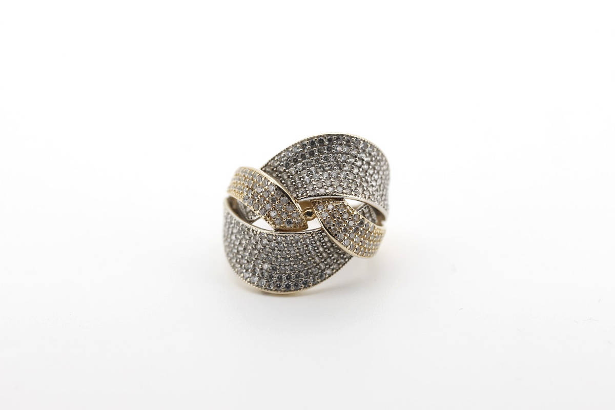 585er 14K Goldring mit Zirkonia– Elegantes Schmuckstück für Damen Gr. 56
