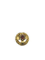 DRK Deutsches Rotes Kreuz Ehrennadel 50 Blutspender 333er Gold Diamanten Granat