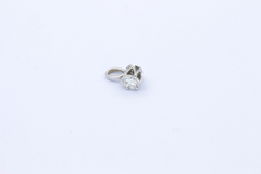 Zarter 585 Weißgold Anhänger Diamant 14K Solitär Brillantanhänger ca. 0,30 ct.
