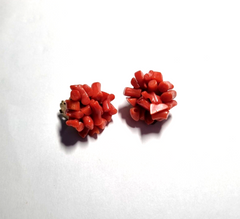 Schöne Korallen Damen Ohrschmuck Ohrclip