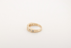 Schöner 375er (9K) Damen Goldring Roségold mit 7 Brillanten 0,40 ct. | Gr. 51