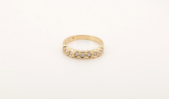Goldring 14 Karat 585 mit 7 echten Diamanten Halb Memory Damen Gr. 60