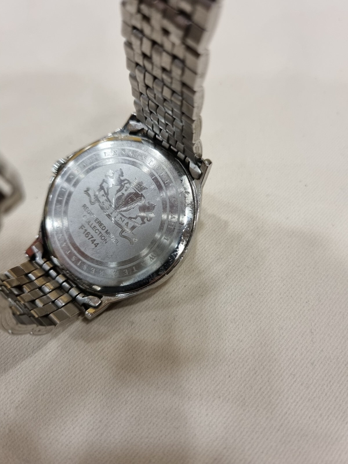 Festina Herren Uhr F16744 Edelstahl Armbanduhr Klassik Silber 40 mm