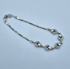 Wunderschöner Damen Herz Armband aus 925 Sterlingsilber Zirkonia