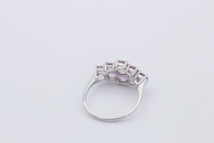 Schöner Damen Ring aus 375/9k Weißgold mit echte Edelsteine | Gr. 55