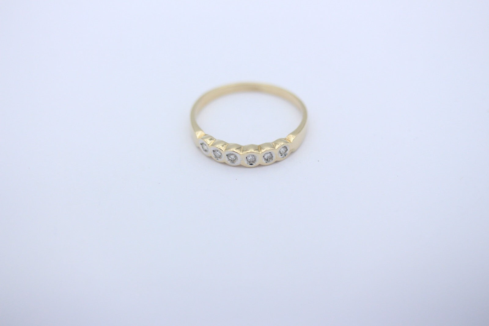 Brillant Damen Gold Ring aus 585 / 14k Gelbgold mit Diamanten | Gr. 56