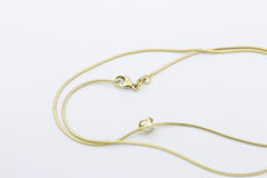 Zarte Halskette mit Diamant Anhänger aus 585 / 14k Gelbgold Brillant 0,15 ct.