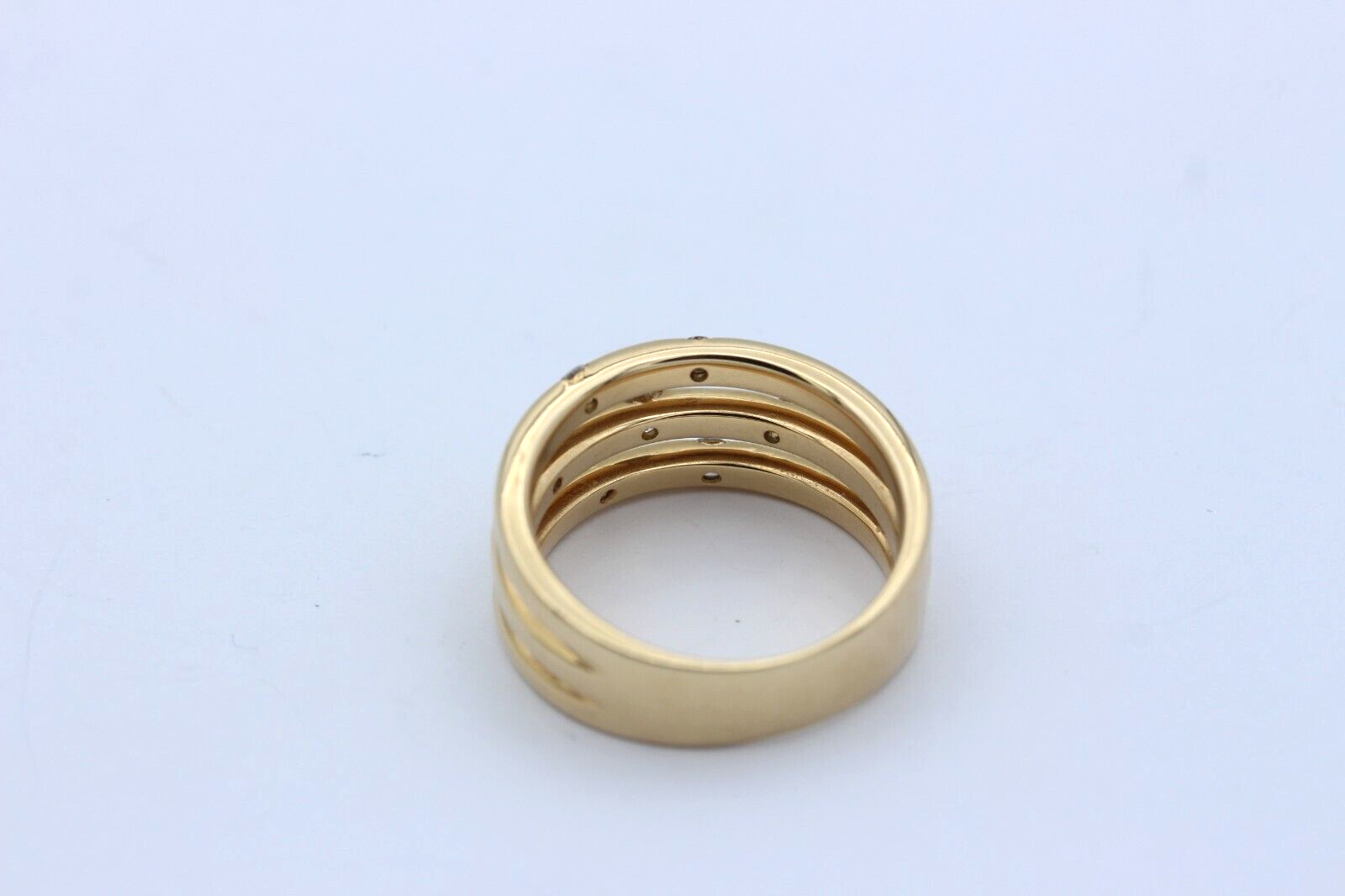 Christ Exklusiver Designer Damen Ring aus 585 / 14k Gelbgold mit 7 Diamanten