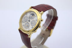 Seiko Cronograph 7T36-7A00 Quartz Mondphase / Moonphase Vintage Uhr 36 mm