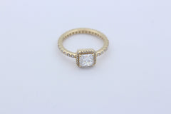 Pandora Damen Ring aus 585 / 14K Gelbgold mit Cubic Zirkonia Wie Neu | Gr. 52