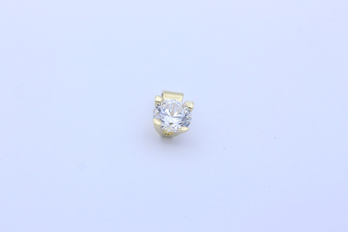 Wunderschöner Damen Anhänger aus 585 / 14k Gelbgold mit ein Zirkonia Edelstein