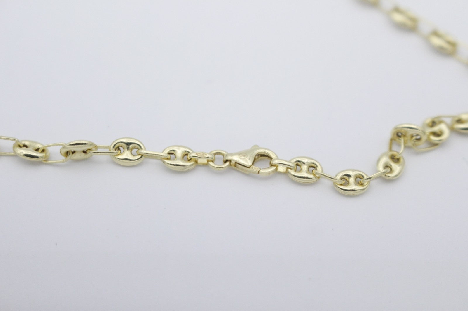 Christ Halskette Bohnenkette Schlicht aus 585 / 14k Gelbgold 50cm Top Zustand