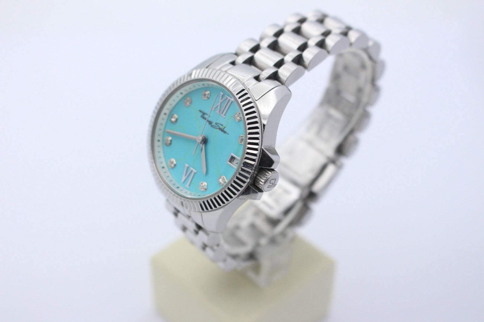 Thomas Sabo Damen Armbanduhr Quarz Edelstahl WA0317 Silber 33 mm