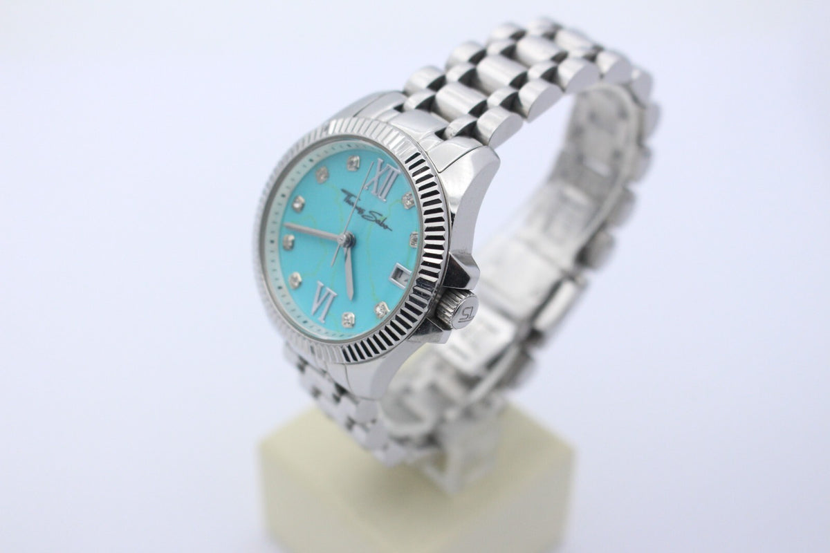 Thomas Sabo Damen Armbanduhr Quarz Edelstahl WA0317 Silber 33 mm