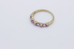Zarter Juwelen Damen Ring aus 375 / 9k Gelbgold mit Farbsteine & Diamanten