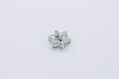 Wunderschöner Anhänger aus 375/9k Weißgold mit Echte Edelsteine