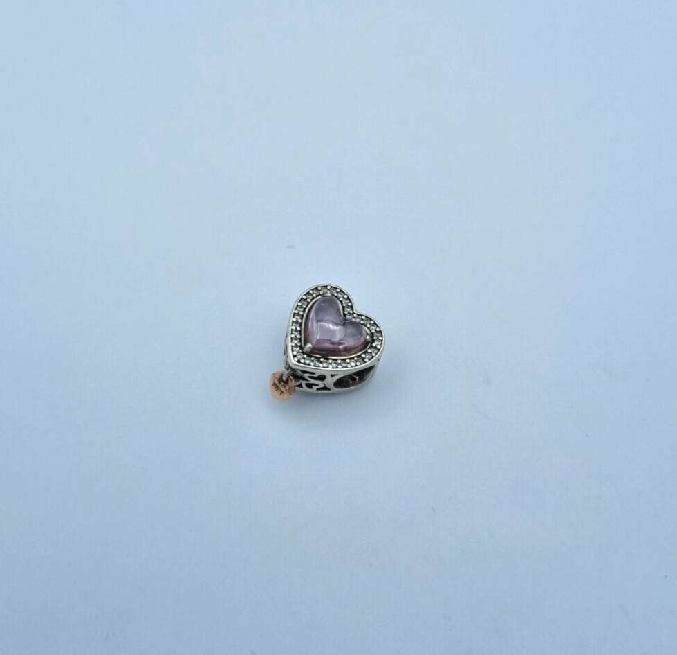 Pandora Charm 782653C01 Bicolor Offen gearbeitetes Mum & Herz Charm 925/- Silber