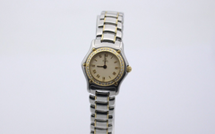 Ebel Uhr 1911 Ref.188901 18k Gelbgold Edelstahl Quarz Saphir Diamanten 27mm