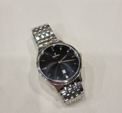 Festina Herren Uhr F16744 Edelstahl Armbanduhr Klassik Silber 40 mm