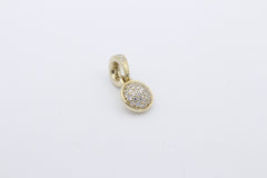 Wunderschöner Pandora Charm Anhänger aus 585 / 14k Gelbgold mit Zirkonia
